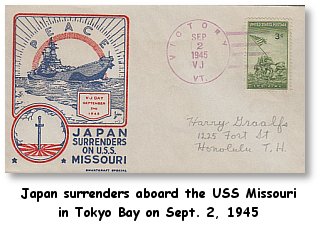 Japan surrenders 1945